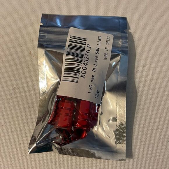 Mitsubishi Logo valve Stem caps in Red set of 4 NWT - Picture 4 of 4